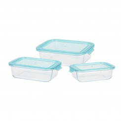 Set of 3 lunch boxes Excellent Houseware Crystal