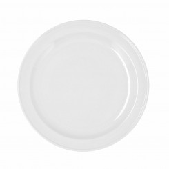Плоская тарелка Bidasoa Glacial Ceramic White (Ø 26 см) (4 шт. в упаковке)