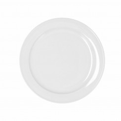 Плоская тарелка Bidasoa Glacial Ceramic White (24 см) (6 шт. в упаковке)