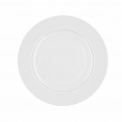 Плоская тарелка Bidasoa Glacial Ceramic White (25 см) (6 шт. в упаковке)