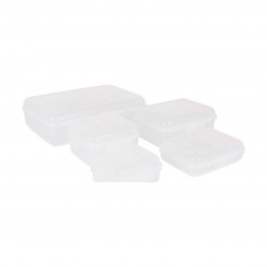 Set of 5 lunch boxes Tontarelli Fill box Rectangular White 5 Pieces (29,5 x 20,2 x 8,6 cm)