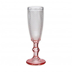 Champagne glass Pink Transparent Glass 6 Units (180 ml)