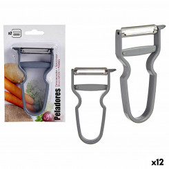 Set Vegetable peeler Stainless steel Plastic (11 x 6,7 x 1,1 cm) (12 Units)