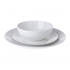 Набор столовой посуды фарфоровый белый 12 предметов