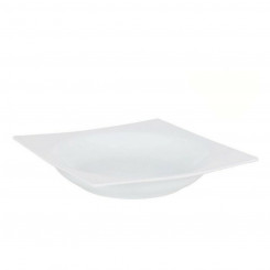 Глубокая тарелка Дзен Фарфор Белый (20 х 20 х 3,5 см)