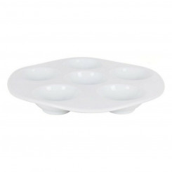 Plate 6 compartments Porcelain White (ø 28 x 3 cm)