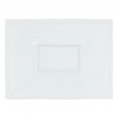 Lame taldrik Gourmet Portselan White (29,5 x 22 x 3 cm)