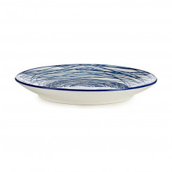 Dessert dish Ø 20 cm Porcelain Blue White 6 Units