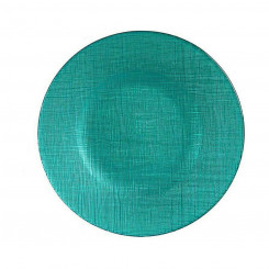 Плоская тарелка Бирюзовое стекло, 6 шт. (21 х 2 х 21 см)