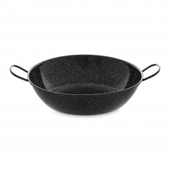 Deep Pan with Handles Vaello Black Enamelled Steel (Ø 34 cm)