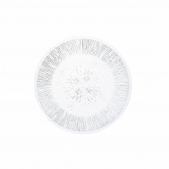 Flat plate Quid Lonja Transparent Glass (Ø 21 cm) (Pack 6x)