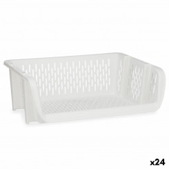 Vegetable basket White polypropylene (30 x 13,5 x 38,7 cm) (24 Units)