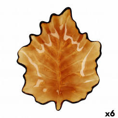 Suupistealus Quid Sheet Brown Glass (22 x 18 cm) (pakk 6x)