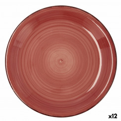 Flat plate Quid Vita Ceramic Red (Ø 27 cm) (12 Units)