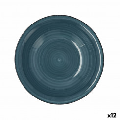 Deep Plate Quid Vita Ceramic Blue (ø 21,5 cm) (12 Units)