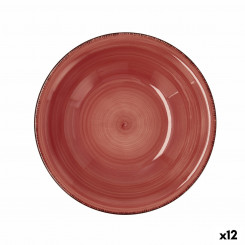 Deep Plate Quid Vita Ceramic Red (ø 21,5 cm) (12 Units)