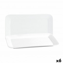 Serveerimisvaagen Quid Basic ristkülikukujuline keraamiline valge (6 ühikut) (31 x 18 cm)