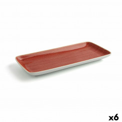Сервировочное блюдо Ariane Terra Прямоугольное керамическое красное (36 x 16,5 см) (6 шт.)