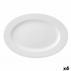 Плоская тарелка Ariane Prime Oval Ceramic White (32 x 25 см) (6 шт.)