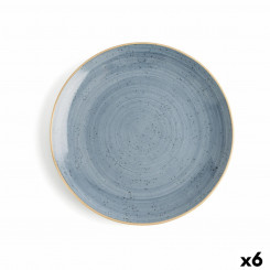Flat plate Ariane Terra Ceramic Blue (Ø 27 cm) (6 Units)