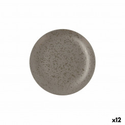 Flat plate Ariane Oxide Ceramic Grey (Ø 21 cm) (12 Units)