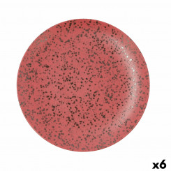 Flat plate Ariane Oxide Ceramic Red (Ø 31 cm) (6 Units)