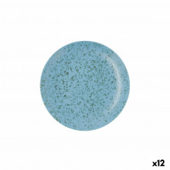 Flat plate Ariane Oxide Ceramic Blue (Ø 21 cm) (12 Units)