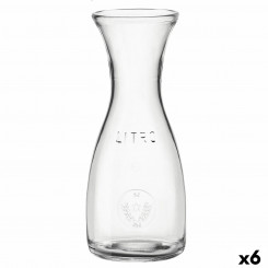 Pudel Bormioli Rocco Misura läbipaistev klaas (1 L) (6 ühikut)