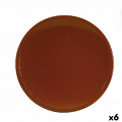 Plate Raimundo Refractor Baked clay Ceramic Brown (Ø 30 cm) (6 Units)