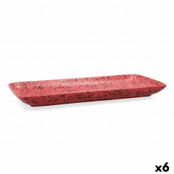 Serving Platter Ariane Oxide Ceramic Red (36 x 16,5  cm) (6 Units)