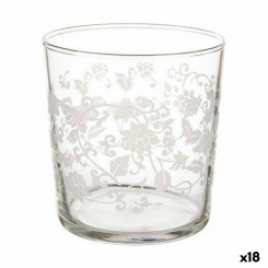 Стакан для пива Лист растения Прозрачный белый стакан (380 мл) (18 шт.)