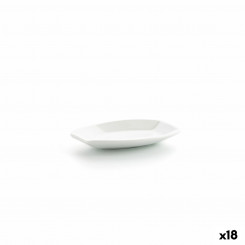 Поднос для закусок Ariane Alaska 9,6 x 5,9 см Mini Oval Ceramic White (10 x 7,4 x 1,5 см) (18 шт.)