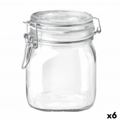 Food Preservation Container Bormioli Rocco Fido Transparent Glass (75 cl) (6 Units)