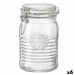 Toidu säilituskonteiner Bormioli Rocco Officina läbipaistev klaas (6 ühikut) (1,15 L)