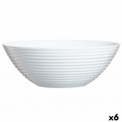 Salatikauss Luminarc Harena valge klaas (Ø 27,3 cm) (6 ühikut)