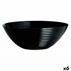 Salatikauss Luminarc Harena must klaas (Ø 27 cm) (6 ühikut)