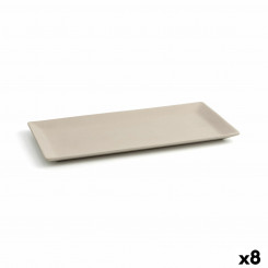 Snack tray Quid Mineral Ceramic Beige (15 x 30 cm) (8 Units)