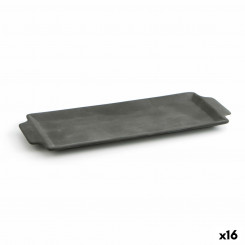 Snack tray Quid Mineral Ceramic Black (10 x 28 cm) (16 Units)