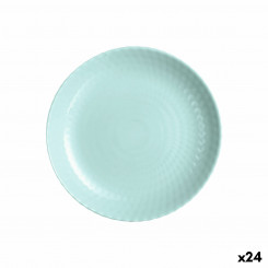 Dessert dish Luminarc Pampille Turquoise Glass (19 cm) (24 Units)