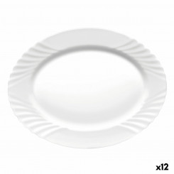 Сервировочное блюдо Bormioli Rocco Ebro Овальное белое стекло (36 см) (12 шт.)