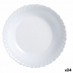 Lameplaat Luminarc Feston White Glass (25 cm) (24 ühikut)
