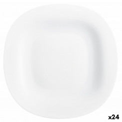 Lameplaat Luminarc Carine valge klaas (Ø 26 cm) (24 ühikut)