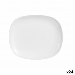 Serveerimisvaagen Luminarc Sweet Line ristkülikukujuline valge klaas (28 x 33 cm) (24 ühikut)