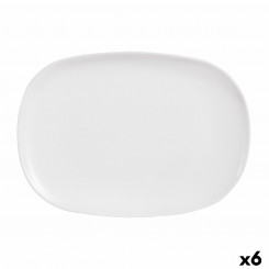 Serveerimisvaagen Luminarc Sweet Line ristkülikukujuline valge klaas 35 x 24 cm (6 ühikut)