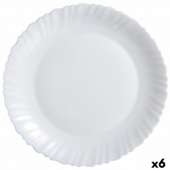 Serving Platter Luminarc Feston White Glass (Ø 30 cm) (6 Units)