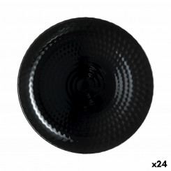 Lameplaat Luminarc Pampille must klaas (25 cm) (24 ühikut)