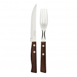 Cutlery Tramontina Traditional Wood Stainless steel 12 Pieces
