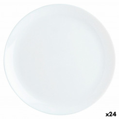 Lameplaat Luminarc Diwali valge klaas (Ø 27 cm) (24 ühikut)