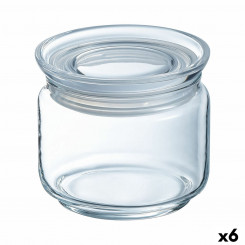 Jar Luminarc Pav Transparent Silicone Glass (500 ml) (6 Units)