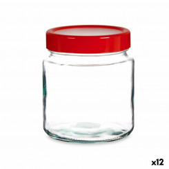Tinapunasest läbipaistvast klaasist polüpropüleen (1 L) (12 ühikut)